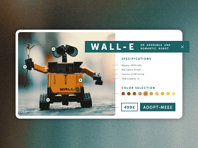 Daily UI #012 - E-Commerce Shop (Single Item) dailyui e commerce shop user interface wall e