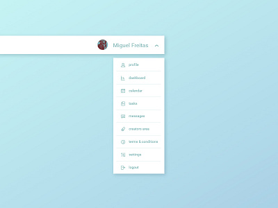 Daily UI #027 - Dropdown dailyui dropdown profile ui user interface ux