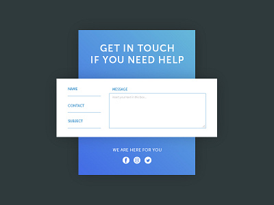 Daily UI #028 - Contact Us contact dailyui form ui user interface ux