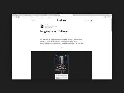 Day 07 - Medium Update app challenge dailyui medium ui ux