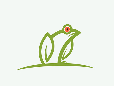 Frog branding debutshot design dribbblers food frog logo frogs icon illustration leaf leaves logo natural nature