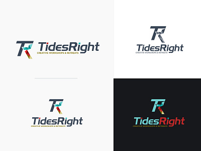 Tidesright debut shot design dribbblers illustration logo polyart polygon typography