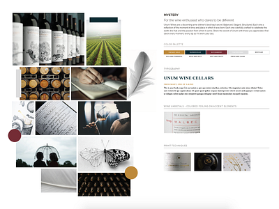 Unum Wine Cellars | Mood Boards