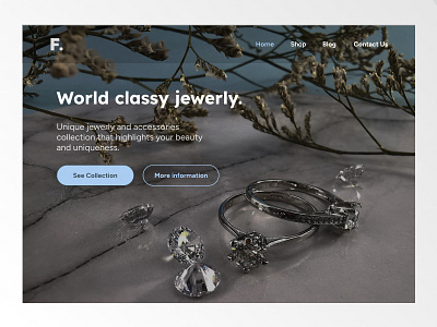 Jewerly Shop Landing Page design ui ux