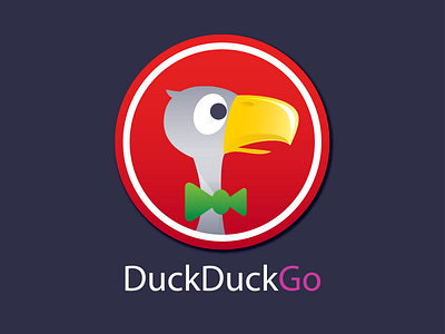 DuckDuckGo adler bird birdie duck duckduckgo eagle go red search search engine sticker vogel