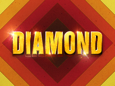 Diamond 80s design retro type