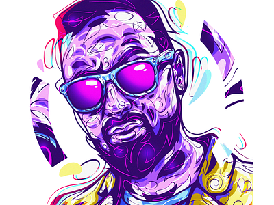 tech youtuber artwork artwork behance color dribbble hello illustration invite portfolio portrait portrait illustration style