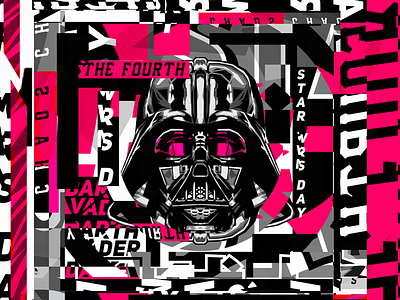 chaos x darth vader artwork dribbble hello illustration invite portfolio shoes