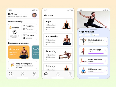 Workout App UI Design app app design branding design designer designs graphic design illustration logo mobile app design ui ui design uiux uiux design ux ux design ux interface ux research vector web design