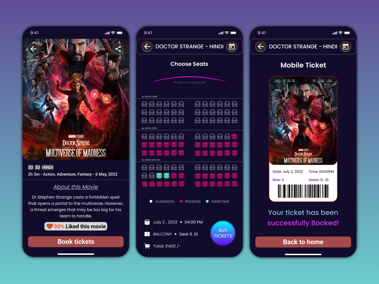 cinema-ticket-booking-app-ui-design-by-vivek-ranpara-on-dribbble