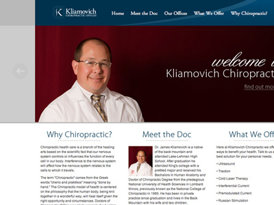 Kliamovich Website - Harkins Harris advertising design harkins harris kliamovich chiropractic logo pa pennsylvania scranton website wilkes barre