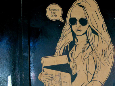 Romance art brown girl illustration manchester paper sneak streat streetart
