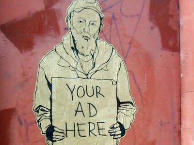Your Ad Here ad art illustration paste street wheat your