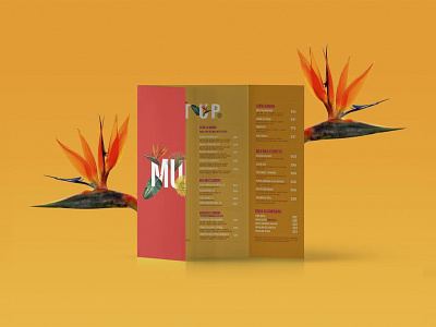 Mui Mui Inside Out bright colorful editorial fresh guadalajara jungle menu menu design restaurant tropical typography