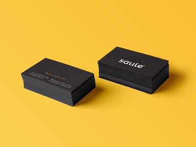 Saulé Business Cards brand branding business card clean clean energy color design identity card letterpress logo solar solar panel tech typography