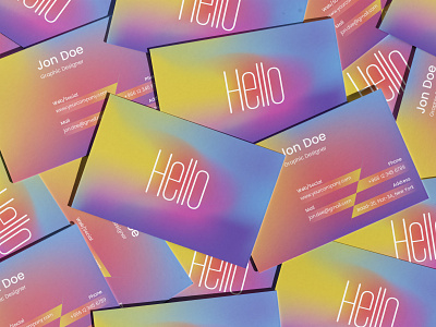 Pastel Gradient Business Card business businesscard card graphic design