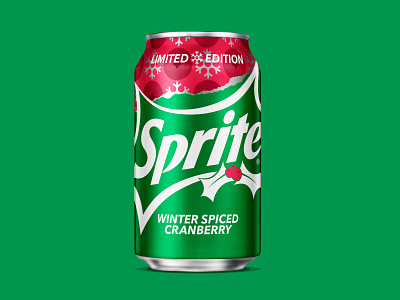 Sprite Winter Spiced Cranberry branding design food and beverage graphic design icon identity illustration logo wordmark