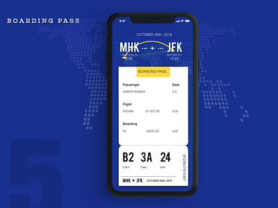 Boarding Pass screen app boardingpass design icon illustration ios screen design ui ui design user interface ux web