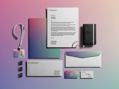 Core of life | Visual Identity brand branding c colors core design gradients identity logo minimal simple vector