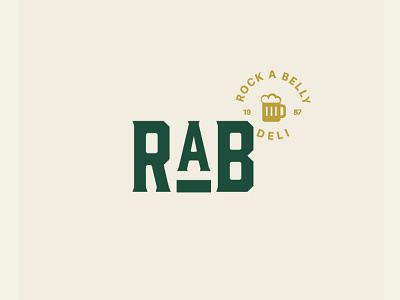 RAB Visual Identity design brand branding design green identity illustration logo retro typography vector
