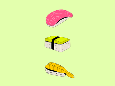 Sushi 🍣 asian colors drawing fish food food illustration foodie icon illustratons japan roll seafood stroke sushi tuna vector