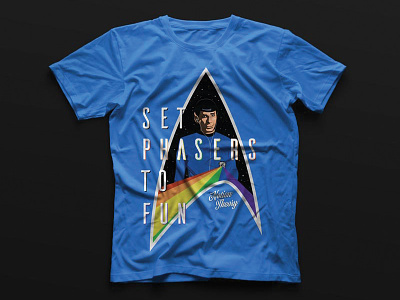 Set Phasers to Fun illustration notiontheory shirt spock star trek vector