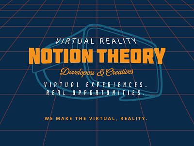 Unused VR Sign blue grid hololens htc layout oculus orange simple typography virtual reality vive vr