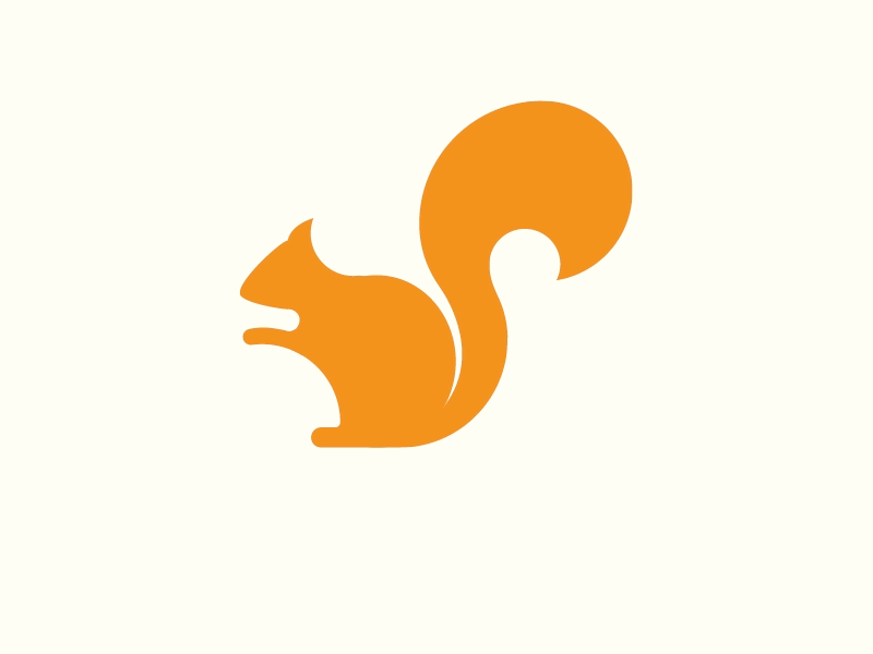 Squirrel Icon Grid Animation after effects animation circles grid icon illustrator logo orange process simple squirrel vector