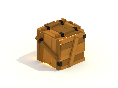 Humble Blender Beginnings 3d blender chest crate glow low lowpoly new skill plank poly render wood