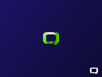 Unused Q Logo Concept concepts gradient green grid letter logo monogram proportion purple q unused watermark