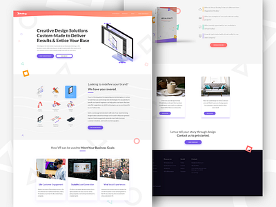 Website Redesign clean design service homepage illustration isometric landing page shapes site design ux ui virtual reality vr web