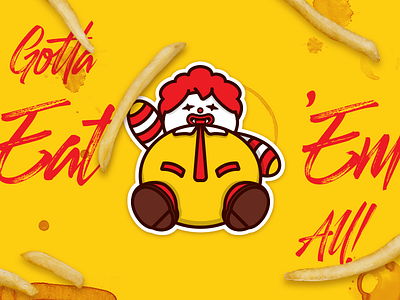 McSnorlax ash big mac burger clown detective fast food fries ketchup mcdonalds pikachu pokemon ronald snorlax vector