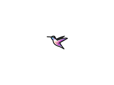 Quick Doodle: Hummingbird animal bird branding design emblem gradient humming hummingbird icon illustration line logo mark minimal monoline nectar sigil simple symbol vector