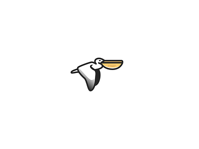 Quick Doodle: Pelican animal bird branding emblem fish fly hunter icon illustration line logo mark minimal monoline ocean pelican sigil simple symbol water