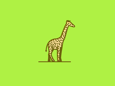 Giraffe just bein a giraffe - Monoline africa animal emblem giraffe grid icon line logo long mark monoline neck sigil simple symbol tail
