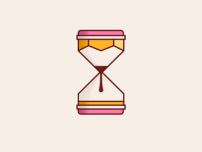 Time Well Spent abstract clock concept eraser grain hourglass illustration noise pen pen tool pencil sand shading simple stipple tan texture time timer vector