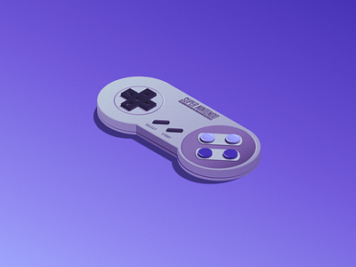 SNES - Now you're playing with power! Super power! 3d 64 affinity affinity designer controller famicom gameboy gamecube gradient illustration isometric mario nes nintendo noise snes super switch wii wiiu
