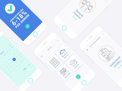 Finance app platform screens