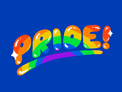 Pride! colors design illustration lettering lgbt lgbtq play pride pridemonth procreate rainbow type typography