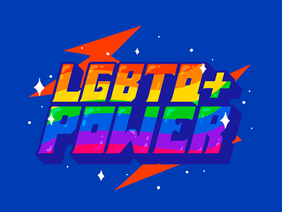 LGBTQ+ POWER! bisexual colors design illustration lesbian lettering lgbt lgbtq lgbtqpower love loveislove lovewins power pride procreate trans typogaphy vector