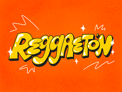 Reggaeton badbunny design graphic design illustration latin latina latinmusic letter lettering mexico music musicalatina procreate reggaeton type typography