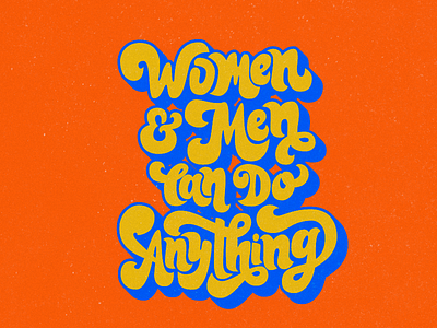 Women&Men clean design groovy illustration lettering typogaphy women