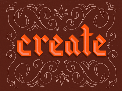 Create create creative design illustration lettering lettering art postcard procreate type typography