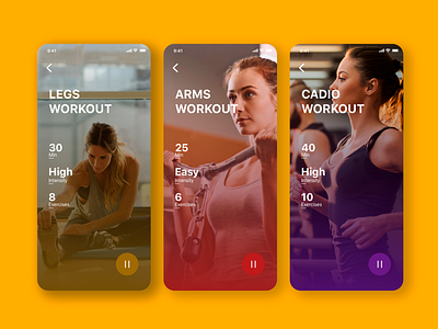 Gym app app app branding app concept arms branding cardio design gym legs sketch sketch app ui uidesign ux ux ui design