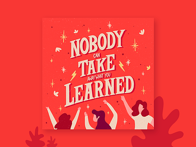 Nobody! calligraffity design girs goodtype illustration illustration art learn letter art lettering power procreate quote red texture type typography woman woman illustration