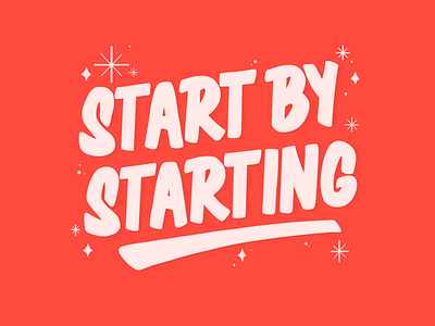 Start by starting✨ design illustration letter lettering positive procreate sing sing painting start type typography