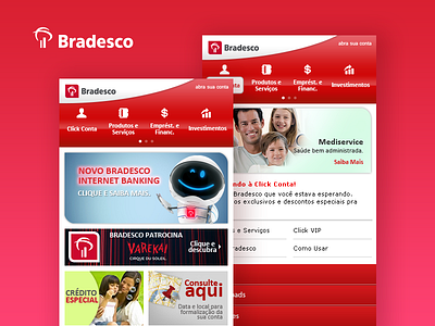 Bradesco S.A. Mobile Portal bank brazil mobile red são paulo visual