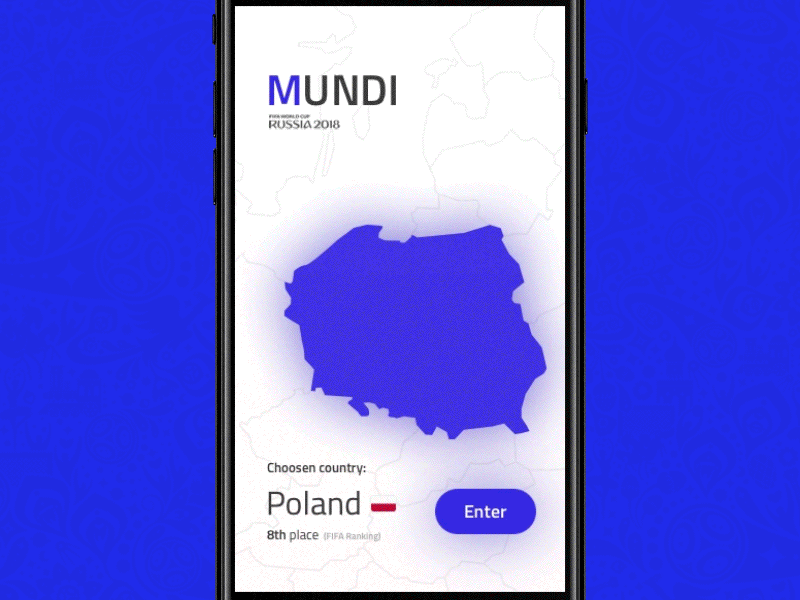 Poland got for it! (Mundi App) animation app clean fifa football interaction ios minimal simple soccer ui worldcup