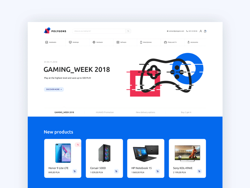 E-commerce Exploration electronic gaming minimal product shop simple store technology