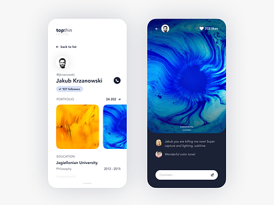 Social Networking App For Sharing Photos app camera clean curvy designers mobile modern photo round simple social ui user interface ux